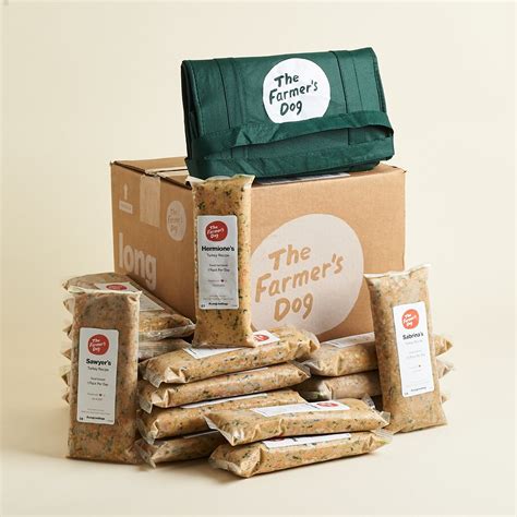 Farmer's dog food - Raw Trial Box. £14.95. £14.95. 8 x 400G. Give your four-legged companion The Farmer’s Dog taste test with our excellent Raw Trial Box. Our pure, raw dog food, created using high-quality 100% British human-grade meat, is made on our Devon farm. This box contains two chubs of Raw Beef, Raw Lamb, Raw Chicken, Raw Wild Venison.